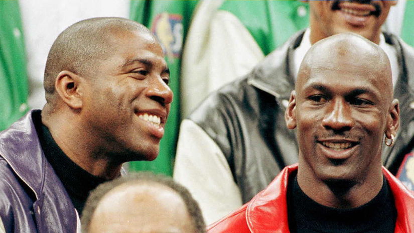 Magic Johnson a Michael Jordan v časoch...