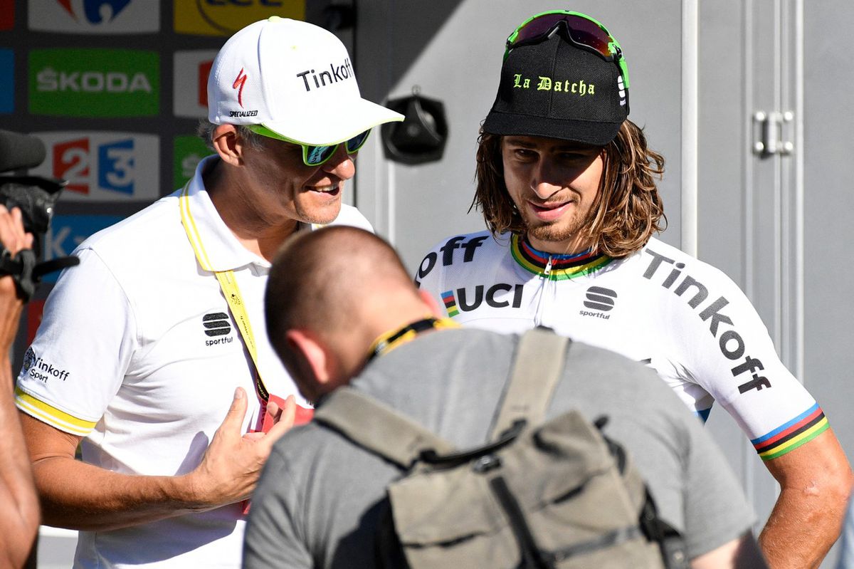 Oleg Tiňkov a Peter Sagan na snímke z roku 2016.