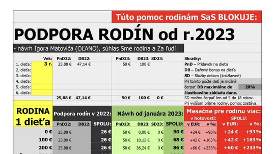 Príklad rodina jedno dieťa (3 roky)