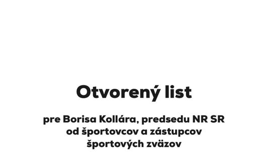 otvorený list od športovcov pre Borisa Kollára