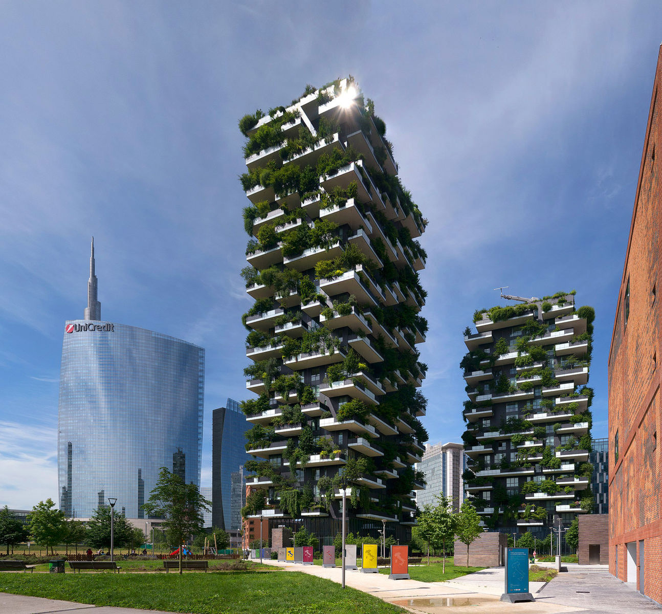 Vertikálny les - Bosco verticale v Miláne.