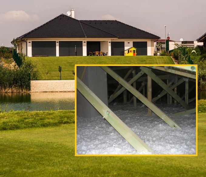 Voľne fúkaná izolácia na povale bungalovu –...
