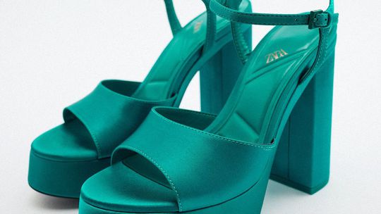 Sandále na blokovom podpätku a platforme Zara,...