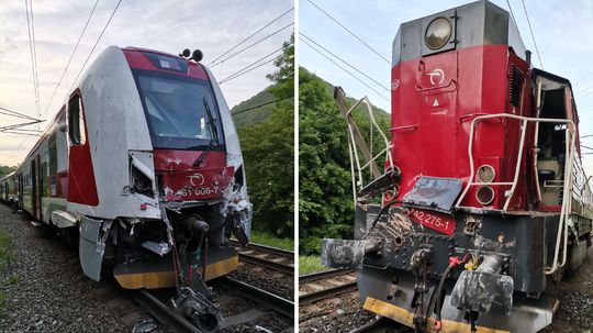 Pri Vrútkach sa zrazili vlaky, nehoda má zranených, jeden je v kritickom stave