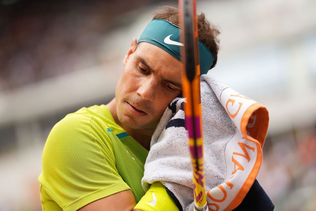 Rafael Nadal vo finále Roland Garros 2022.