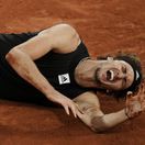 Alexander Zverev po zranení členka v semifinále Roland Garros.