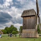 skanzen, drevený mlyn, Wolsztyn, Poľsko