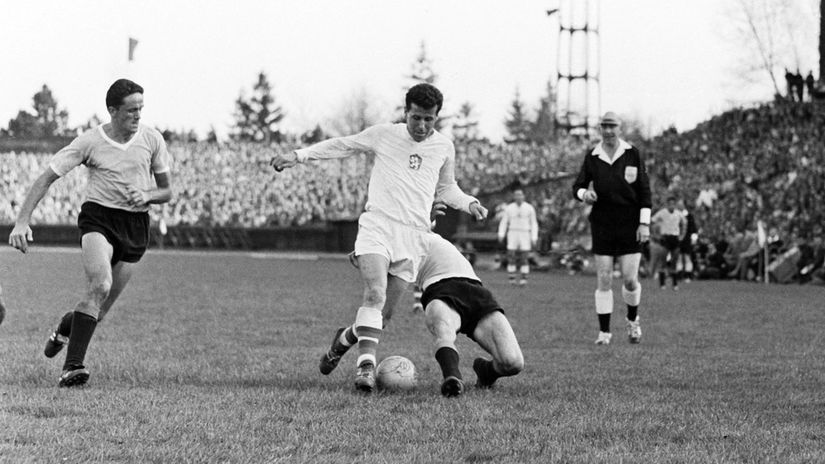 Josef Masopust počas zápasu MS 1962.