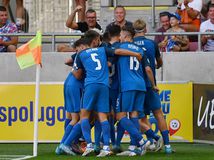 The joy of Slovaks after the promotion goal.