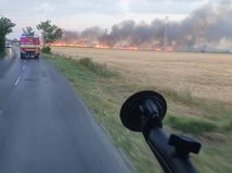 Pri Dunajskej Strede zhorelo 30 hektárov obilia