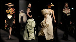 Ukážka z novej kolekcie módneho ateliéru Schiaparelli Haute Couture Jeseň/Zima 2022-2023.