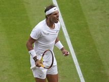 Rafael Nadal po postupe do semifinále Wimbledonu.