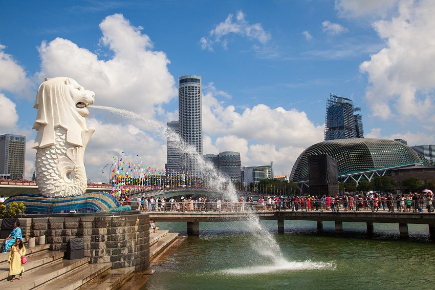Merlion ako symbolom Singapuru.