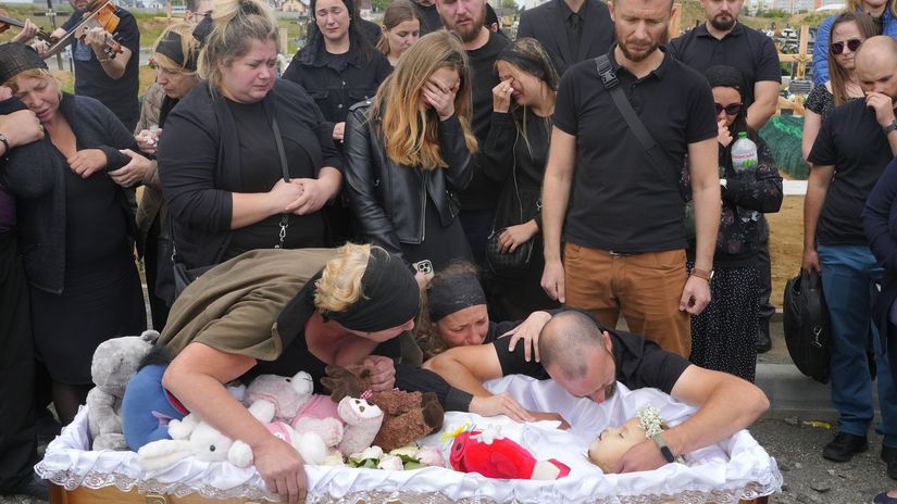 Ukrajina Rusko Vinnycia Liza pohreb