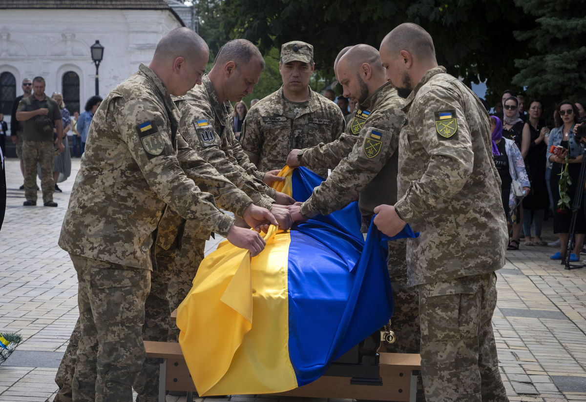 Ukrajina, Kyjev, pohreb
