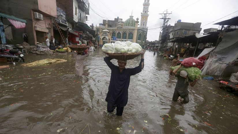 Pakistan záplaby monzún dažde