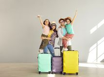 dovolenka, rodina, cestovanie, kufre, batožina