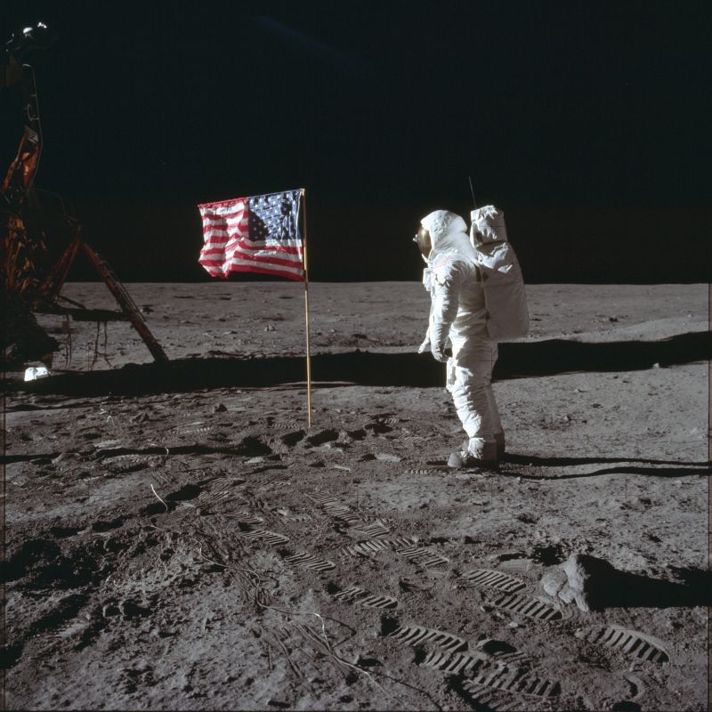 Astronaut Edwin "Buzz" Aldrin...