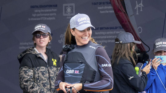 Princezná Kate v meste Plymouth počas pretekov...