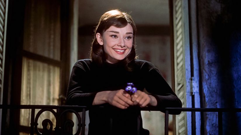 Audrey Hepburn vo filme Funny Face (1957).