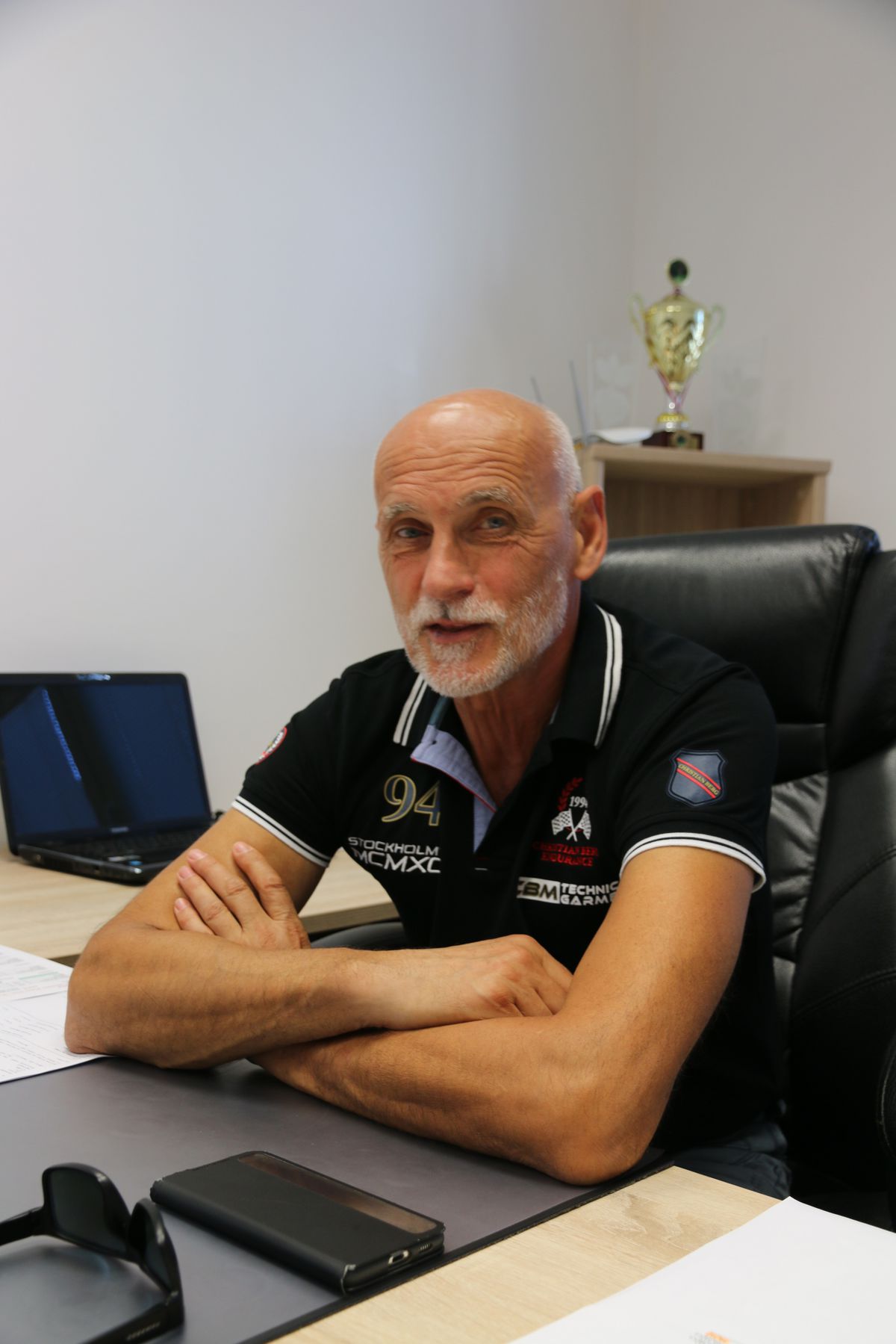 Predseda družstva Špačince Rudolf Nádaský