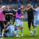 SR šport futbal EKL play off odvety Slovan Mostar BAX