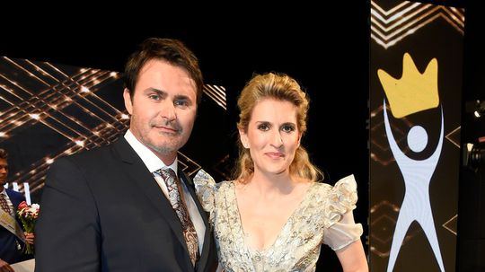 Lenka Špillarová a Miroslav Šimůnek moderátori...