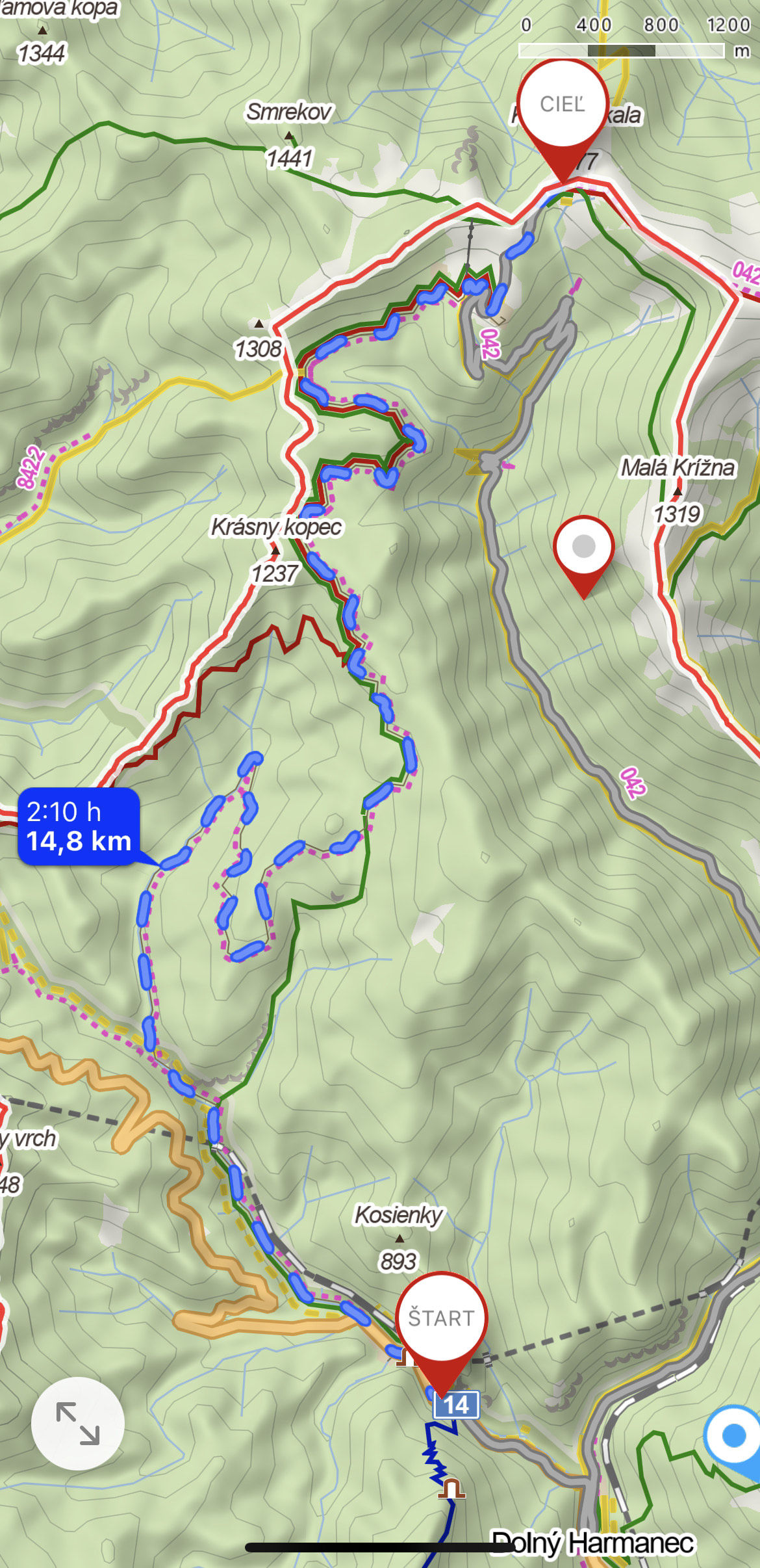 Mapa - Kráľova Skala