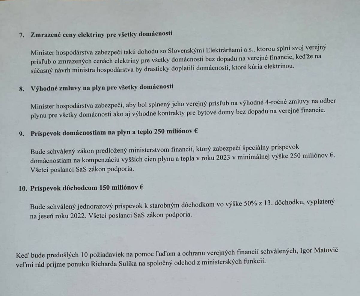 Desať bodov hnutia OĽaNO, ktorými podmieňujú...