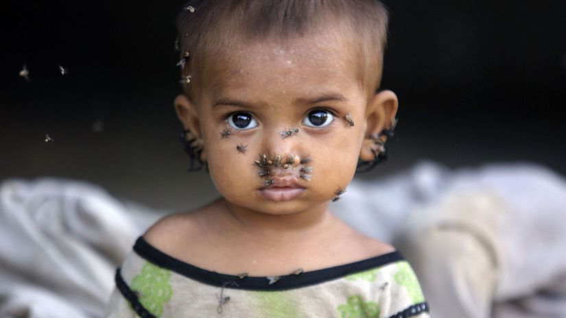 dieťa, záplavy, pakistan
