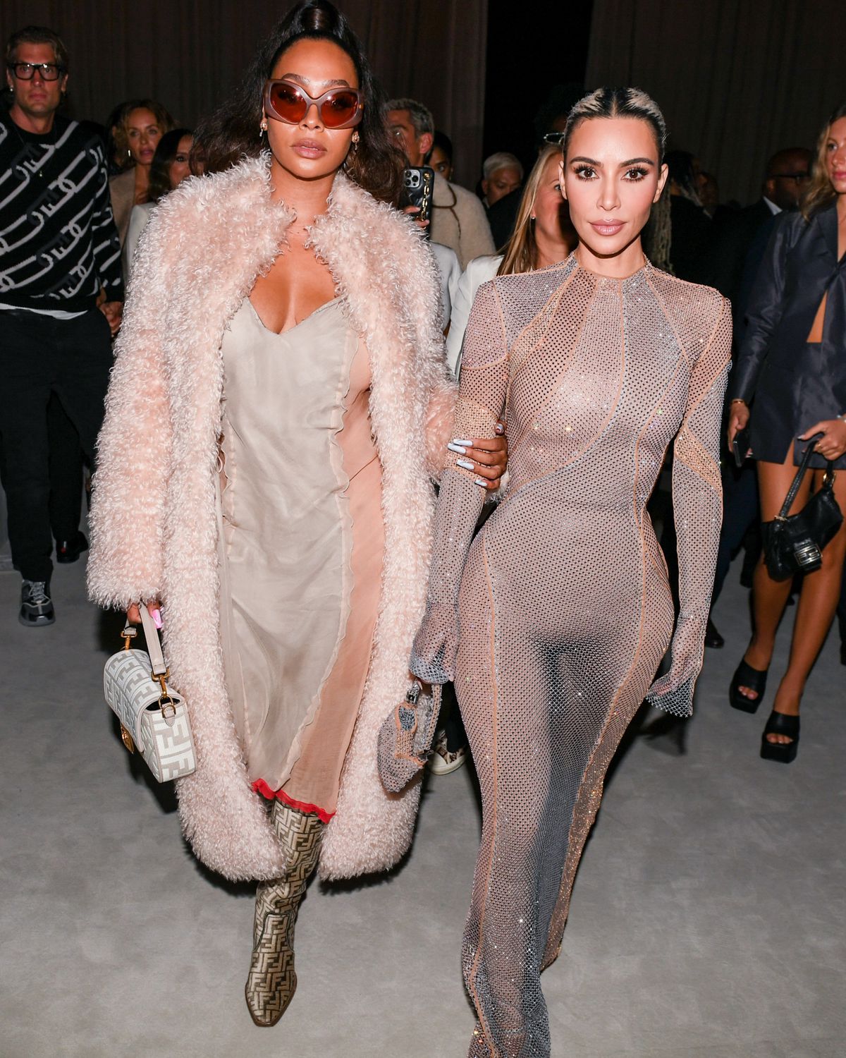Lala Anthony (vľavo) a Kim Kardashian