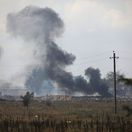 Ukrajina Krym výbuchy dym