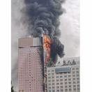 Čína mrakodrap požiar