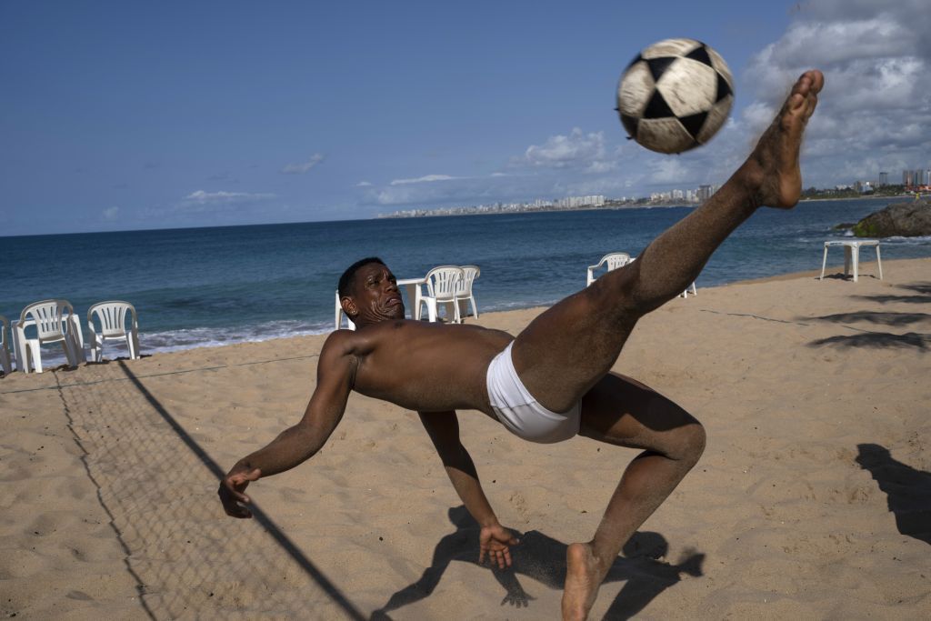 Brazília, futbal, pláž