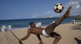 Brazília, futbal, pláž