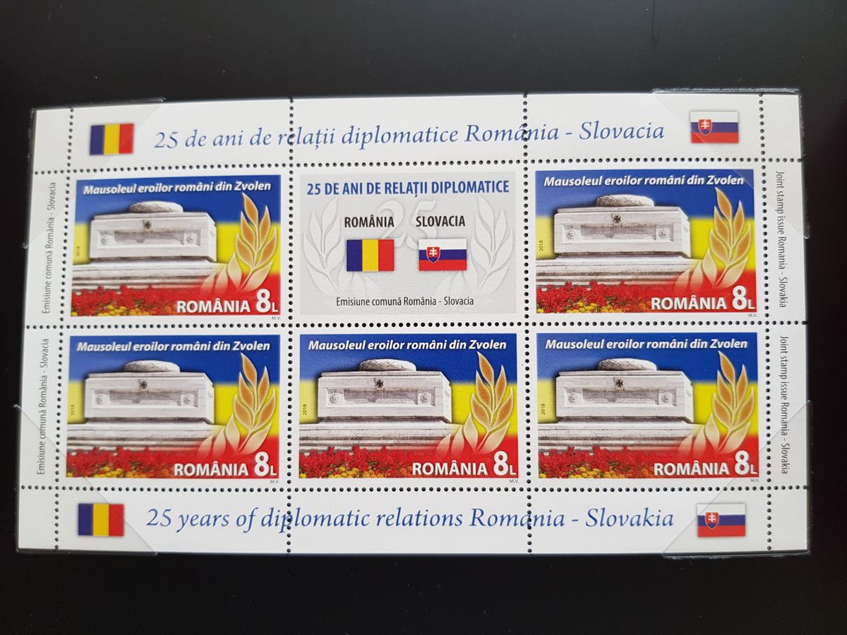 Hárok rumunských známok vydaný pri príležitosti...