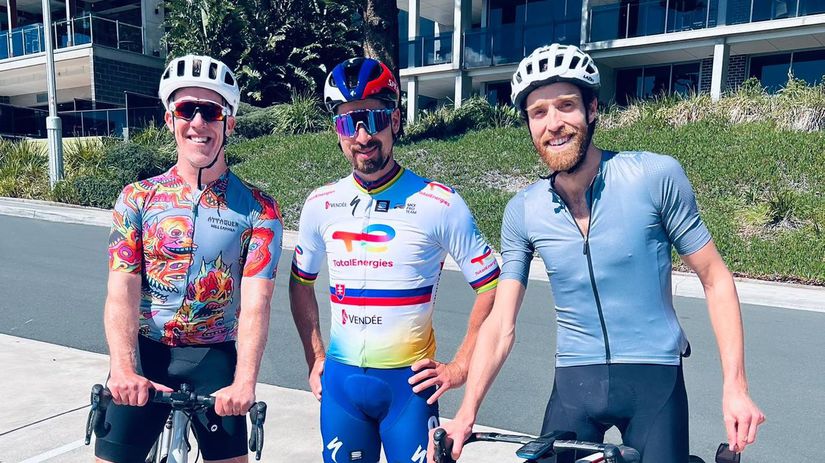 Peter Sagan s fanúšikmi počas tréningu na MS v...