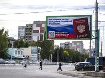 Rusko, Ukrajina, vojna, pas, billboard