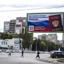 Rusko, Ukrajina, vojna, pas, billboard