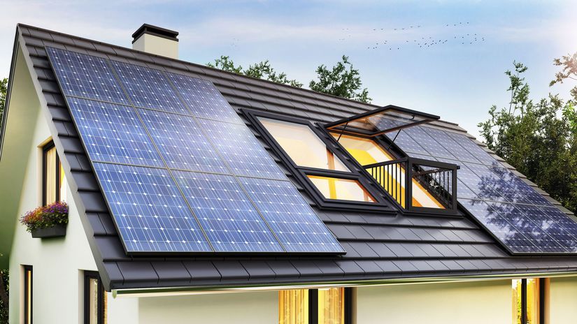 solárne panely, strecha, slnečná energia