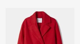 Dámsky červený kabát Bershka