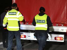 česko Polícia Kontrola Hranica kamión