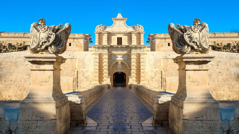 Vstupná brána do mesta Mdina.