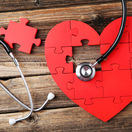 infarkt, srdce, stetoskop, puzzle