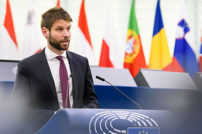 Poslanec a podpredseda EP Michal Šimečka (RE,...