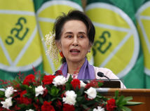 Mjanmarská prodemokratická aktivistka Aun Schan Su Ťij.