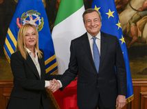 Mario Draghi / Giorgia Meloniová /