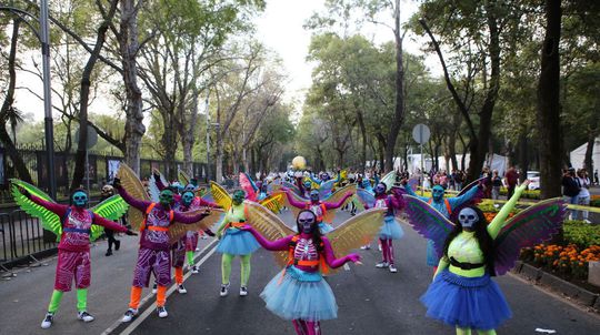 Deň mŕtvych v Mexiku.