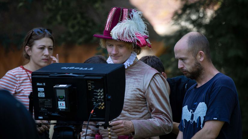 Jan Budař počas nakrúcania filmu Princ mamáčik.