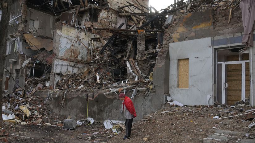 Ukrajina Rusko vojna Doneck Slavjansk ruiny